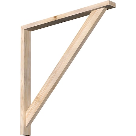 Ekena Millwork Traditional Craftsman Smooth Bracket w/ Offset Brace, Douglas Fir, 3 1/2"W x 38"D x 38"H BKT0402X38X38TRA04SDF
